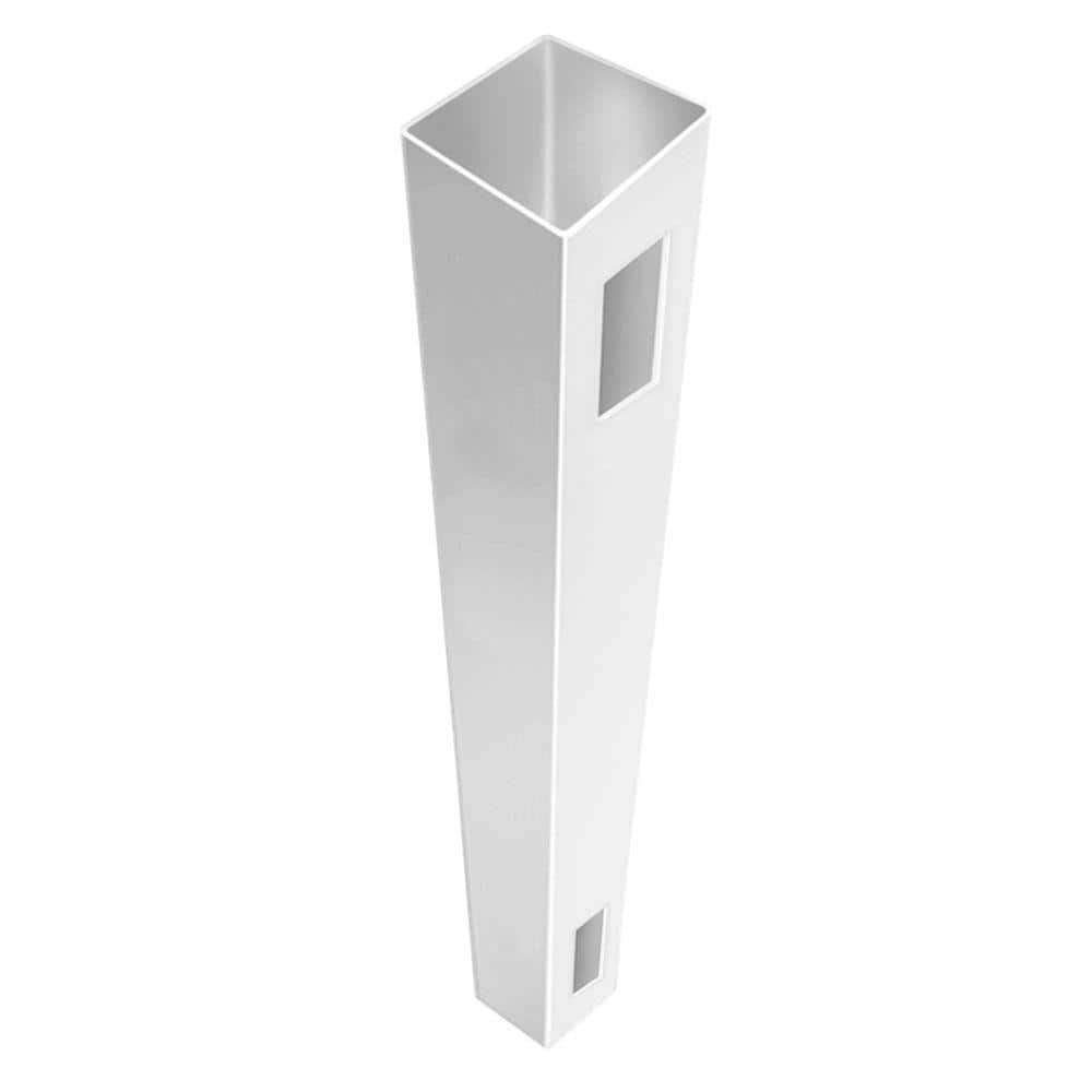 Barrette Outdoor Living 4 in. x 4 in. x 6 ft. White Vinyl Fence End Post 73014411