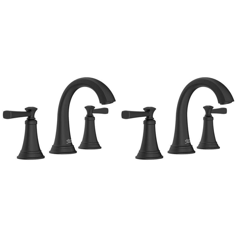 American Standard Rumson 8 in Widespread DoubleHandle Bathroom Faucet in Matte Black