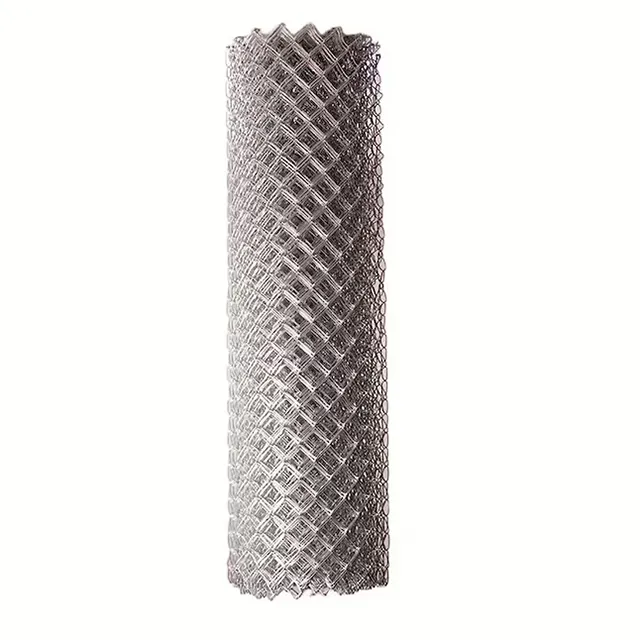 PVC Coated Mesh Roll Green black silver PVC color Factory Supply 8ft Wire galvanized Iron Wire chain link fence post