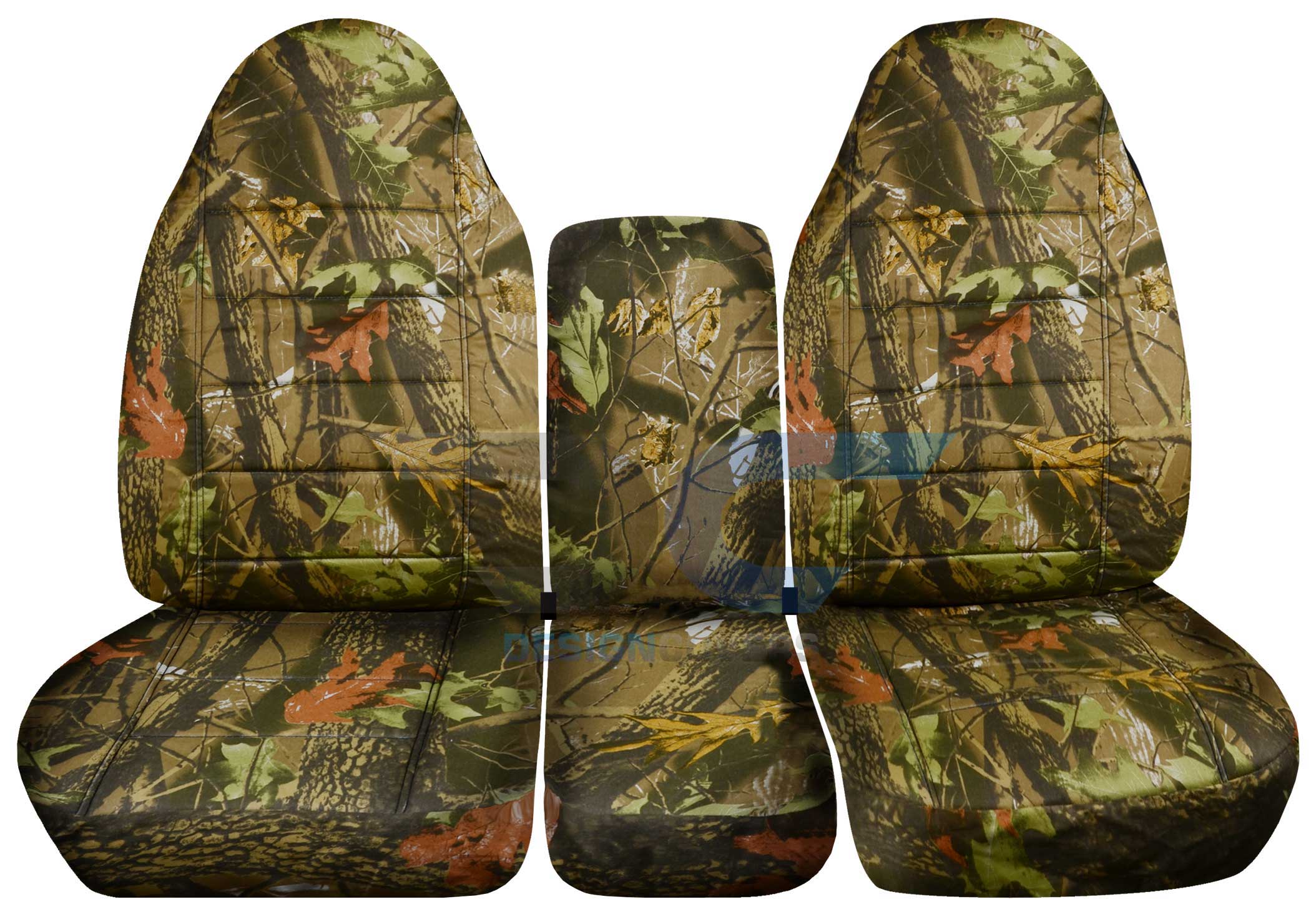 T147-Designcovers Compatible with 1993-1998 Ford F-150 Camouflage Truck Seat Covers (Front 40/20/40 Split Bench) with Console Cover: Camo Real Tree