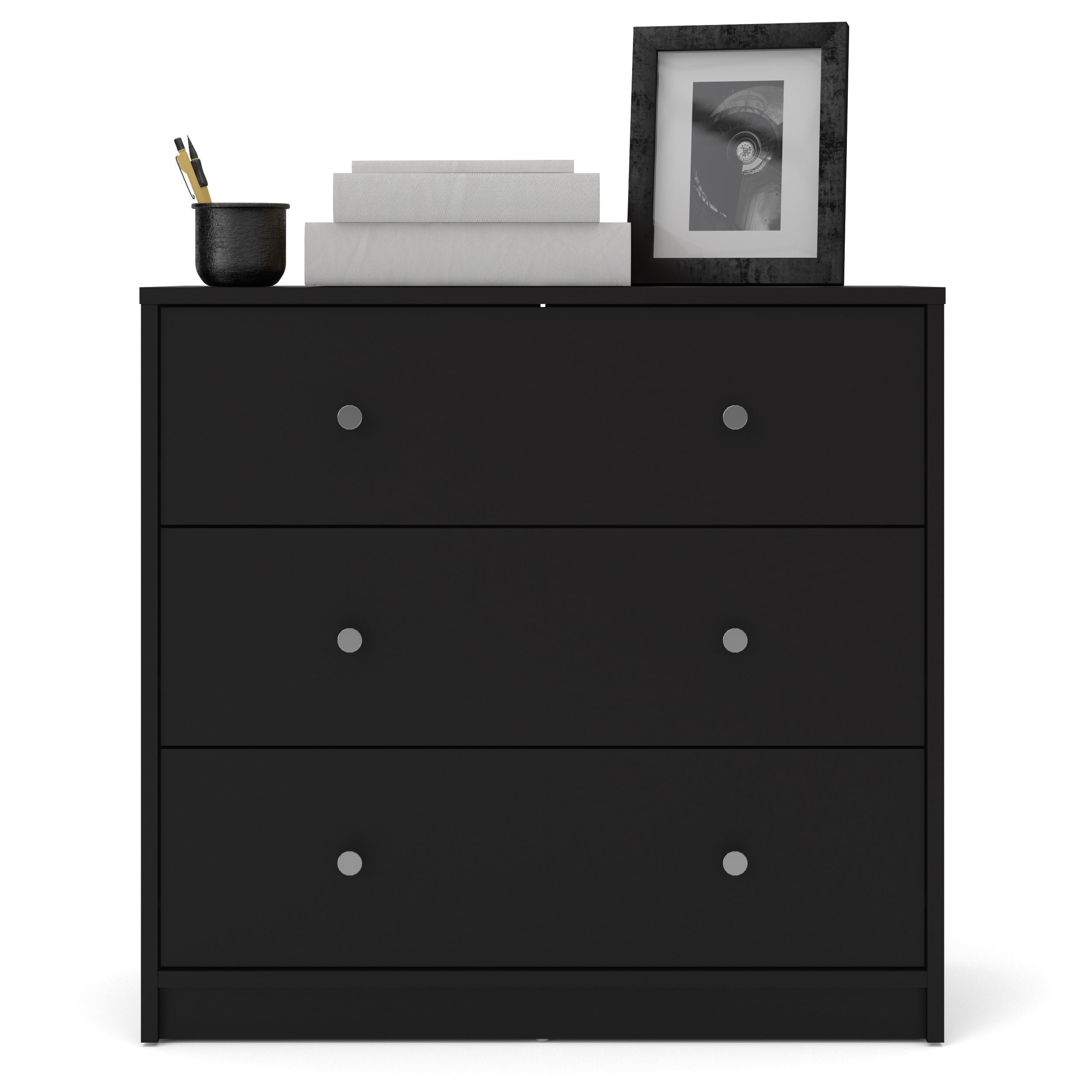 Studio 3 Drawer Chest, Black