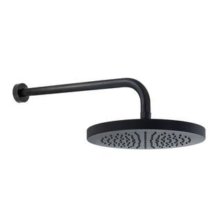 MODONA 1-Spray 10 in. Single Wall Mount Waterfall Fixed Rain Shower Head in Rubbed Bronze AC25SH82-A-B