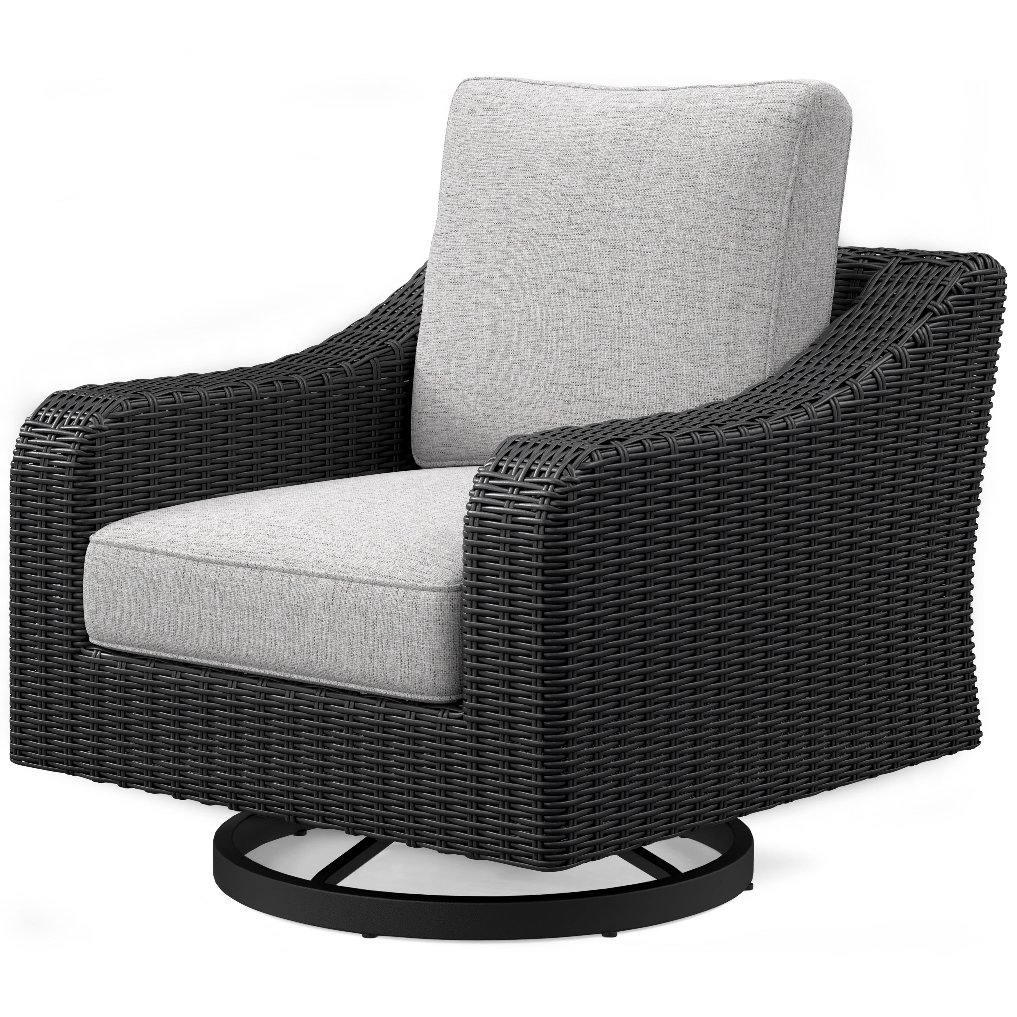 Fire Island Black Outdoor 3-Piece Seating Set (Sofa +2 Swivel Rockers)