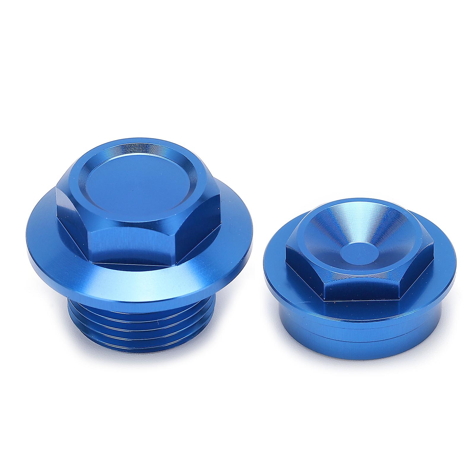 2pcs Motorcycle Front Wheel Axle Nut M18x1.5 Aluminum Replacement For 250450 Sxf 2015blue