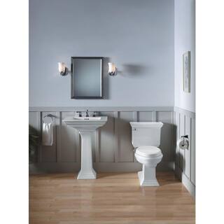 KOHLER Memoirs Stately 2-Piece 1.28 GPF Single Flush Elongated Toilet with AquaPiston Flush Technology in White K-3817-0