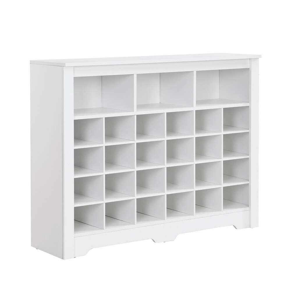 Contemporary 24 Cubby Shoe Console: Stylish  High Quality Storage Solution