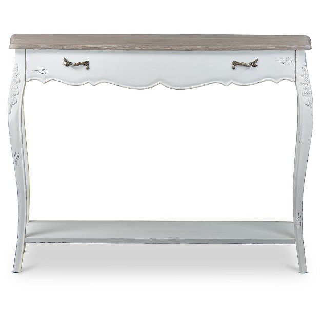 Bourbonnais Wood Traditional French Console Table Baxton Studio