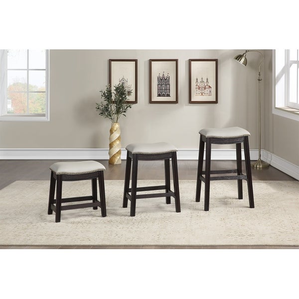 PU Upholstery Bar Stool， Set of 2