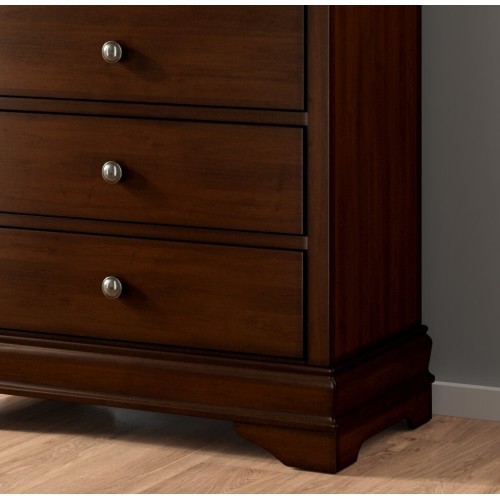 Louis Philippe Style 1pc Chest of Drawers Brown Ch...