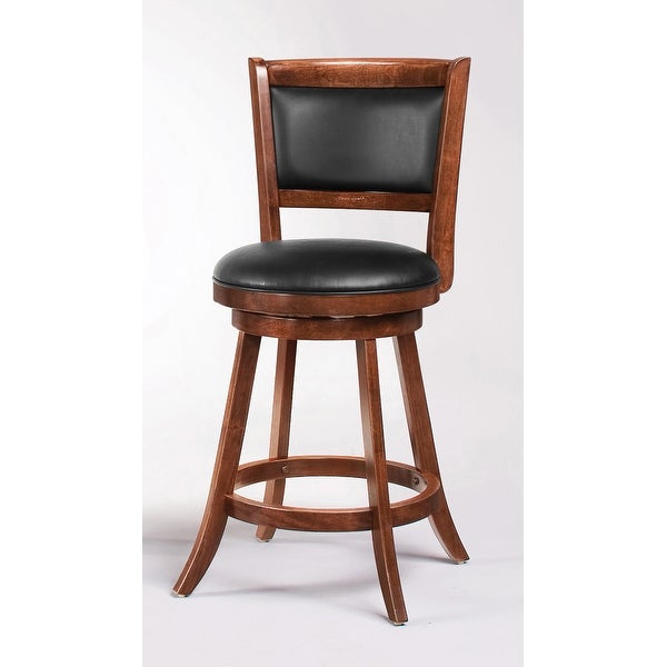 Frasier Transitional Chestnut Wooden Swivel Stools (Set of 2)