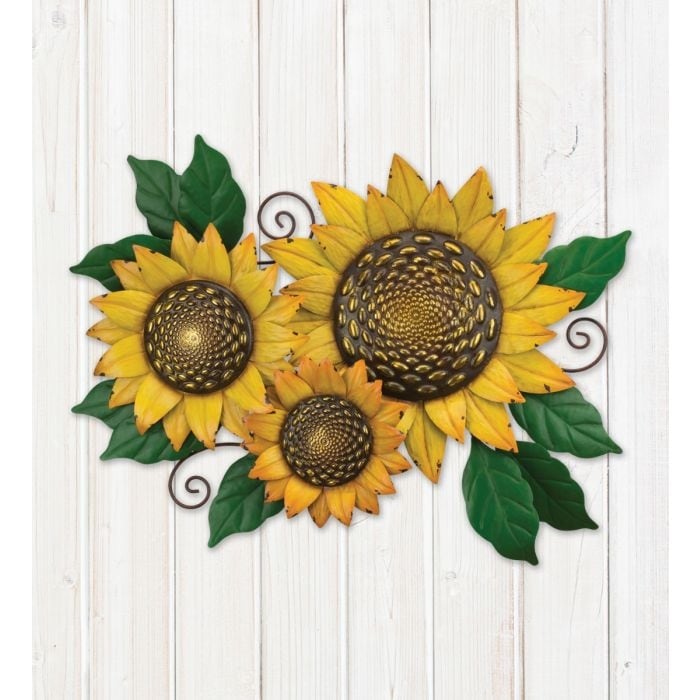 Triple Sunflower Wall Decor