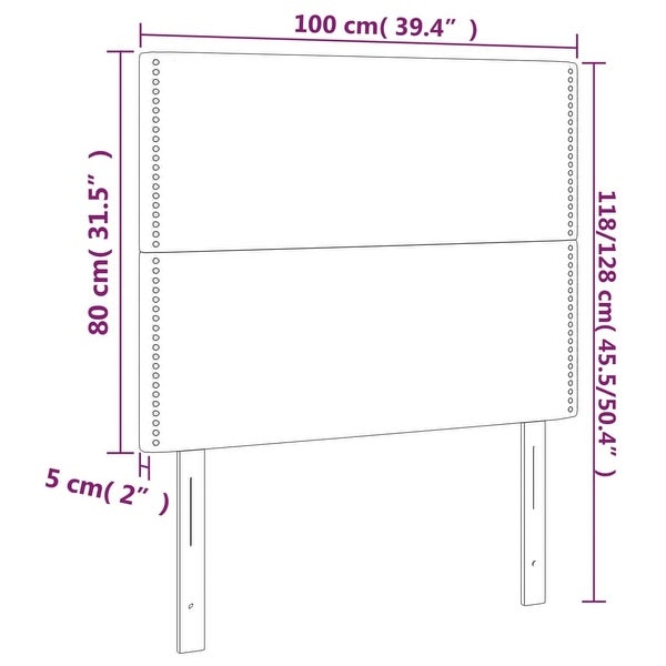 vidaXL Headboard Light Gray 39.4