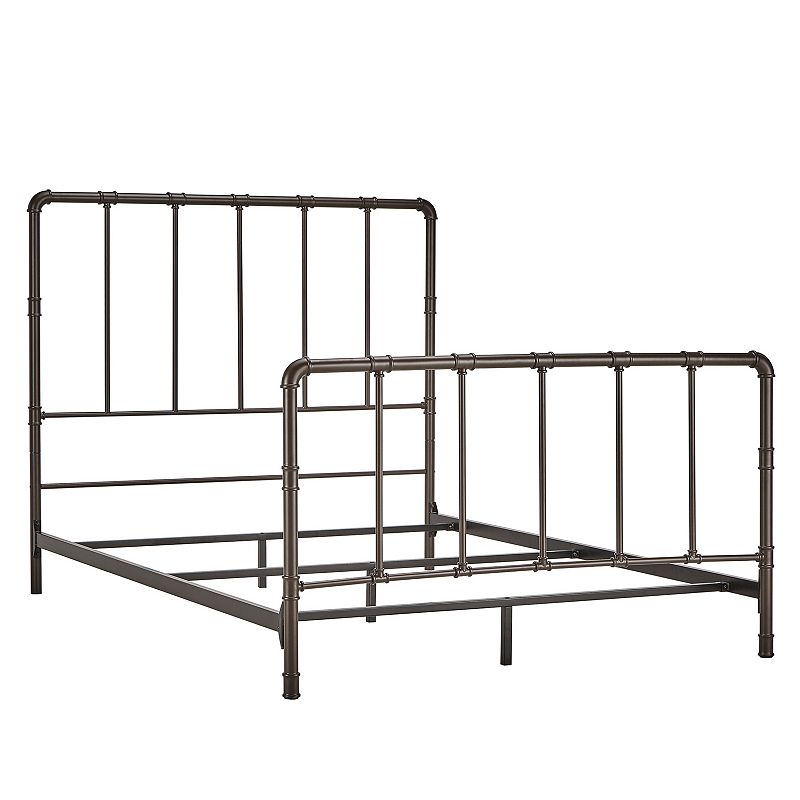 HomeVance Rawlins Industrial Piping Metal Bed