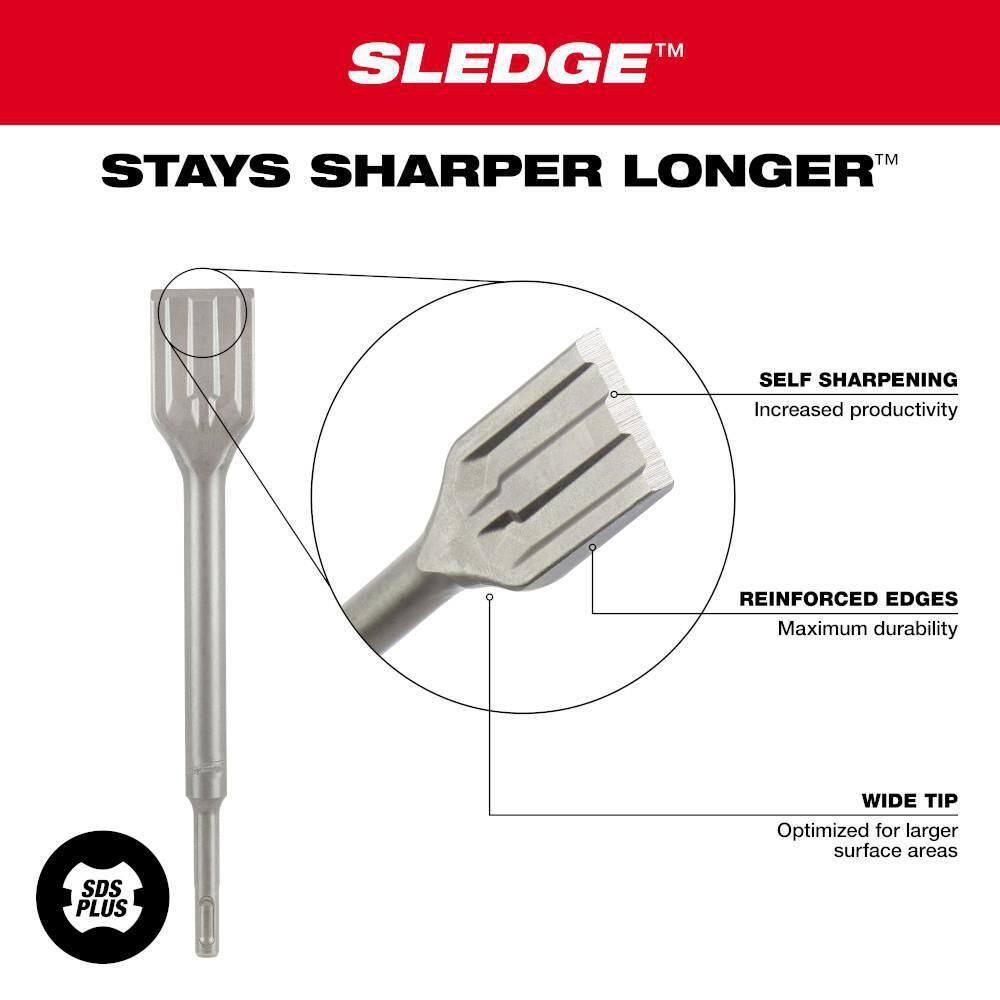 MW 1-12 in. x 10 in. SLEDGE SDS-PLUS Scaling Chisel 48-62-6056