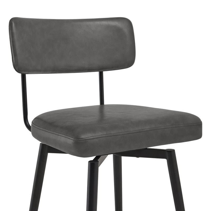 Elise Counter Height Swivel Bar Stool Chairs Set of 2 with Metal Frame