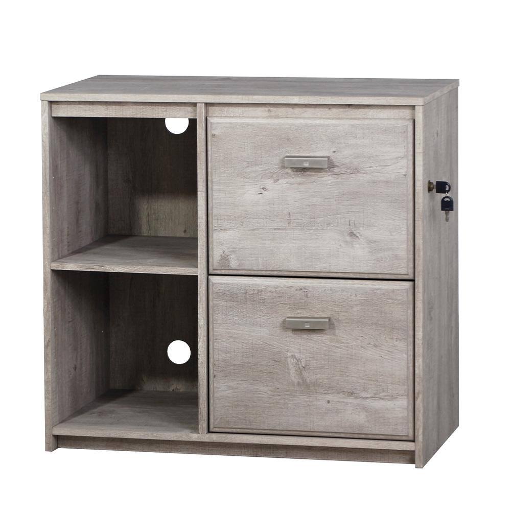 SAINT BIRCH Elma Washed Gray Pedestal File Cabinet SBEL4009FCWG