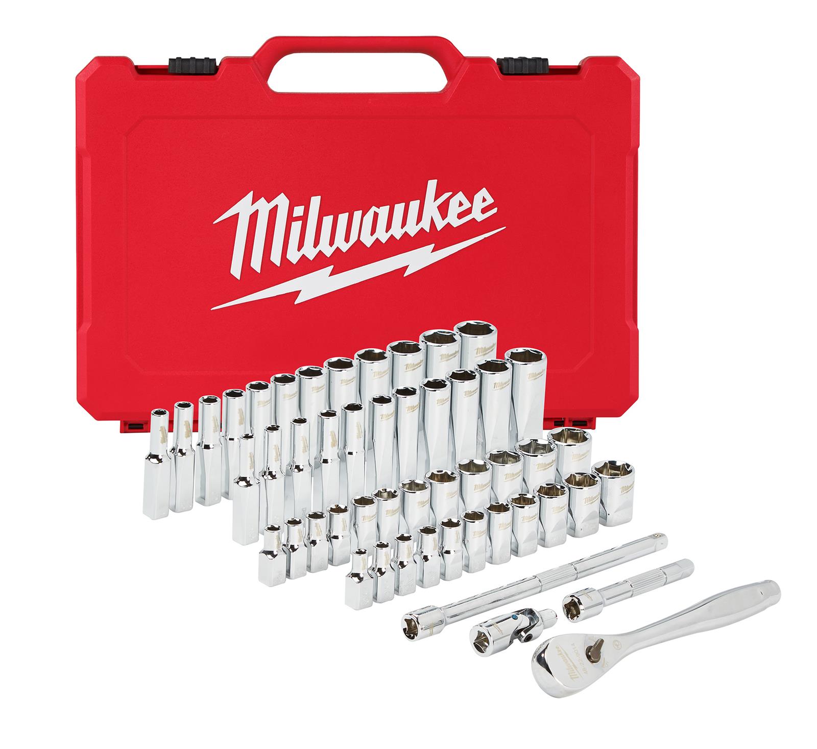 Milwaukee Tool 48-22-9004 Milwaukee 50-Piece Ratchet and Socket Sets