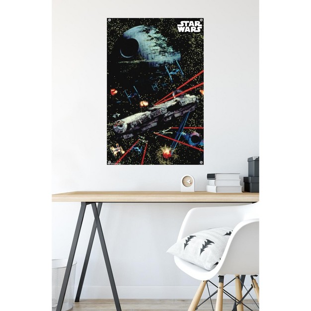 Trends International Star Wars Saga Space Battle Unframed Wall Poster Prints