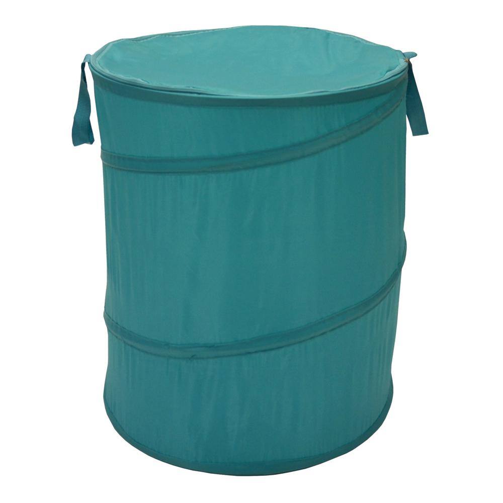 REDMON Since 1883 The Original Bongo Bag Teal Collapsible Polyester Hamper with Lid 6116TL