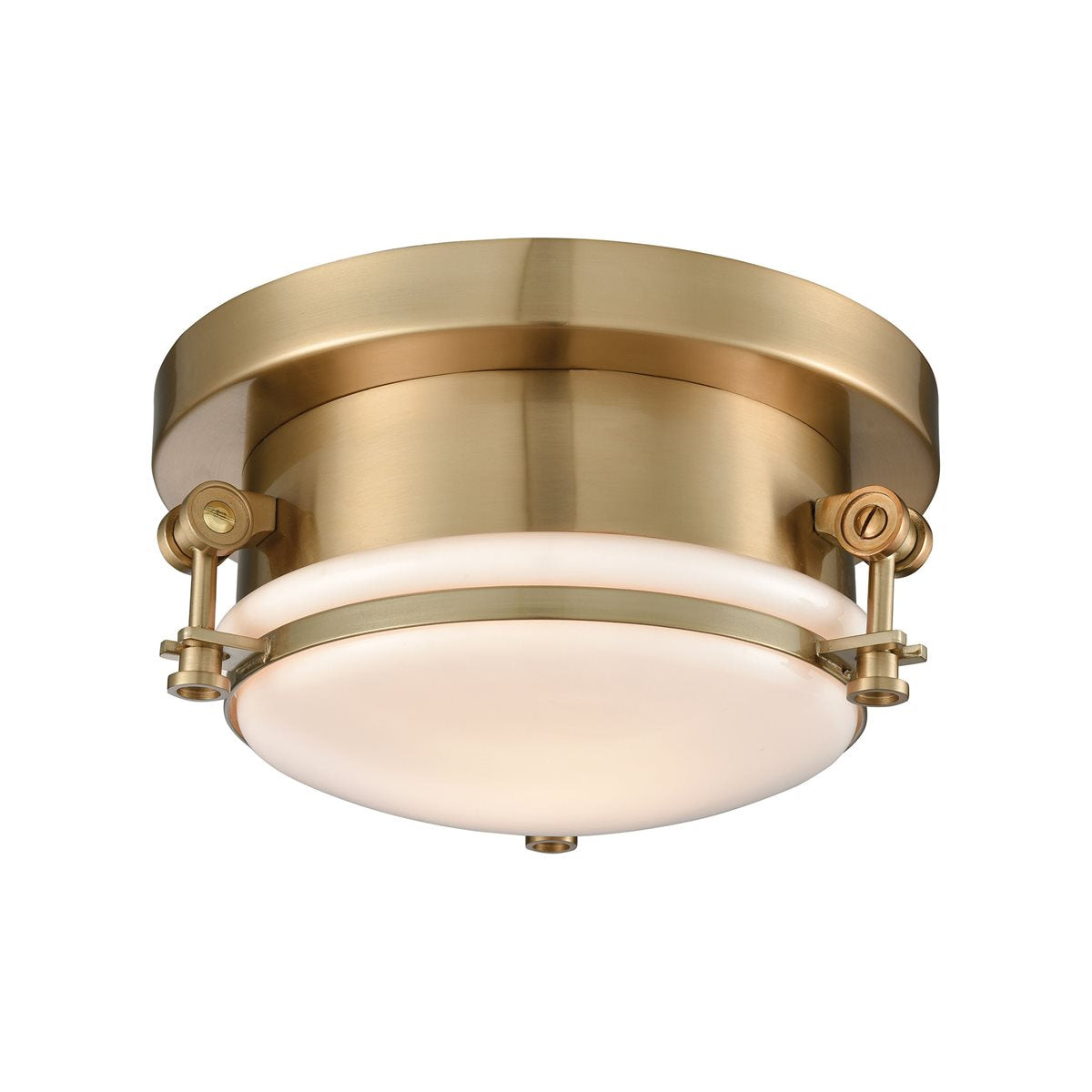 Riley 1 Flush Mount in Satin Brass by BD Fine Lighting