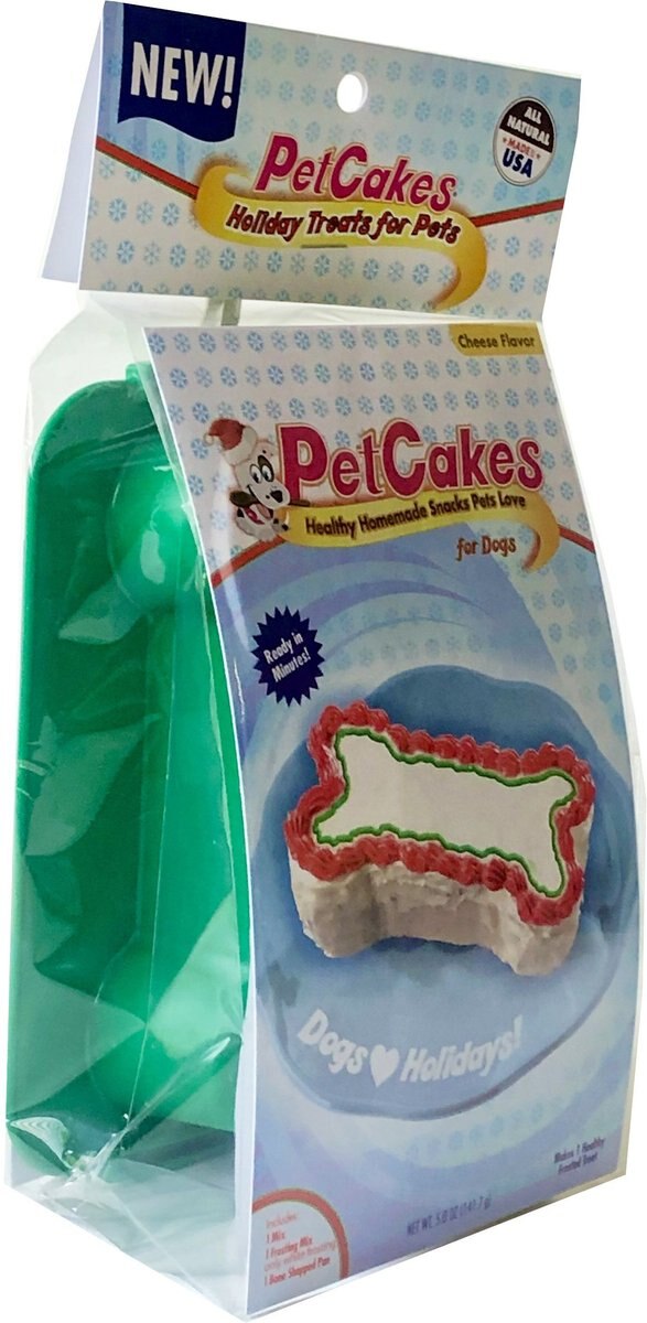 PetCakes Holiday Cheese Flavored Cake Kit Dog Treats， 5-oz bag