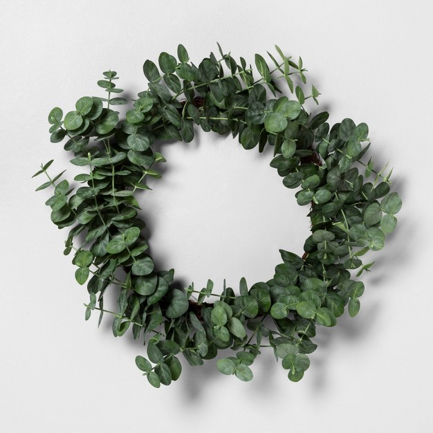 Faux Eucalyptus Wreath With Magnolia