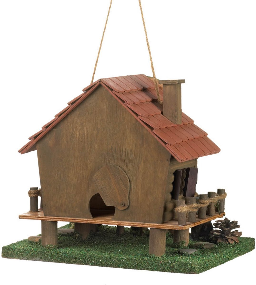 Zingz and Thingz Woodland Cabin Bird House