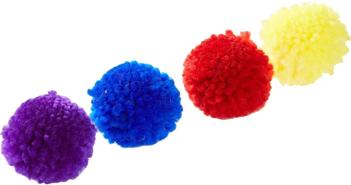 Ethical Pet Wool Pom Poms Cat Toy with Catnip