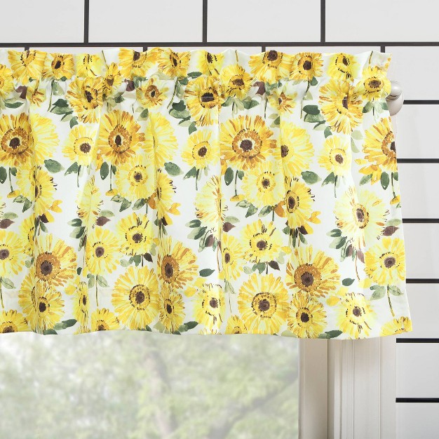 Sunflower Print Window Valance Yellow No 918