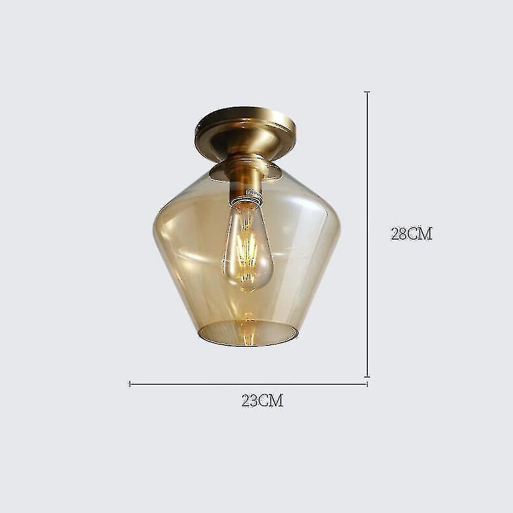 23cm Copper Ceiling Lamp 220v E27 Without Bulb