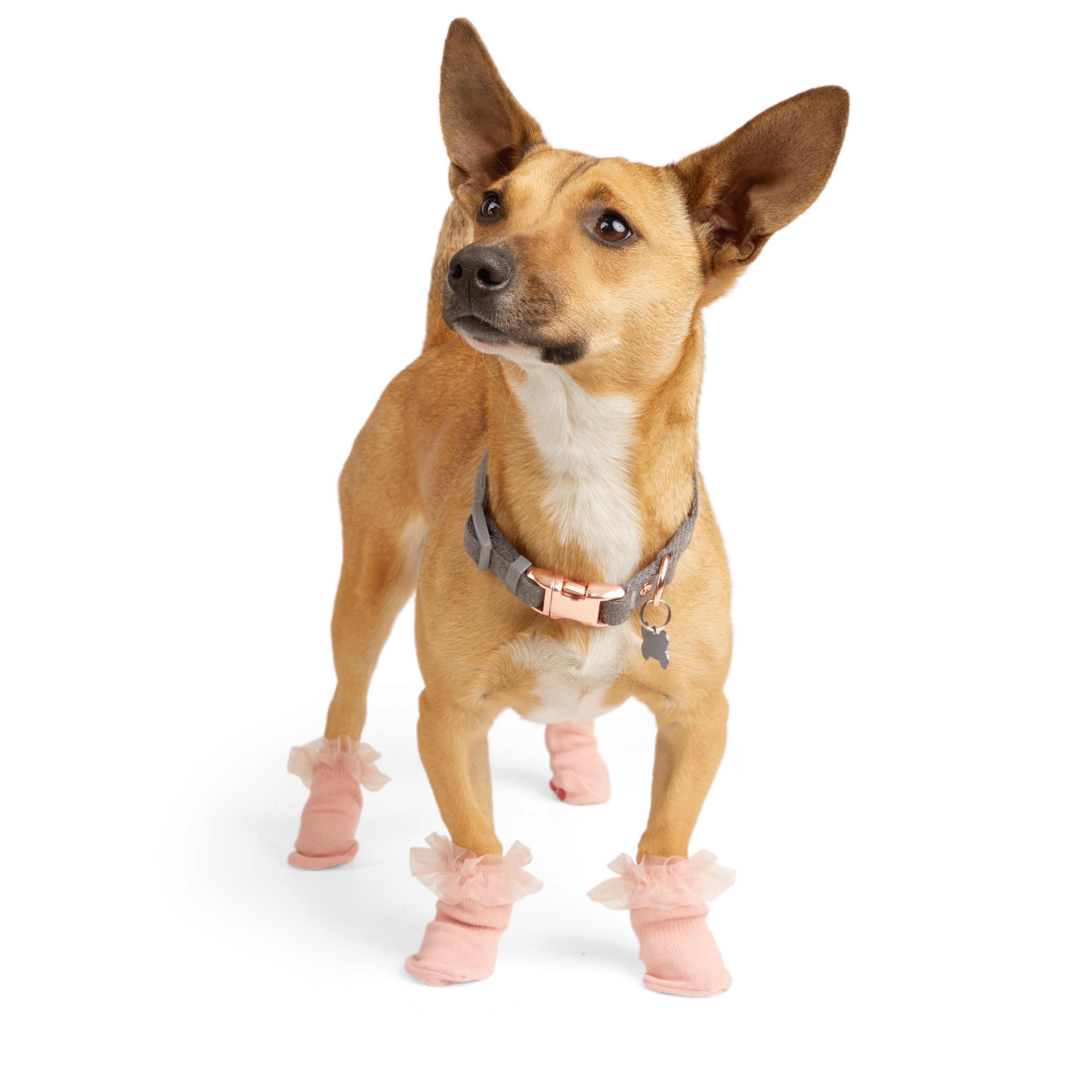 YOULY Pink Socks for Dogs， X-Small/Small