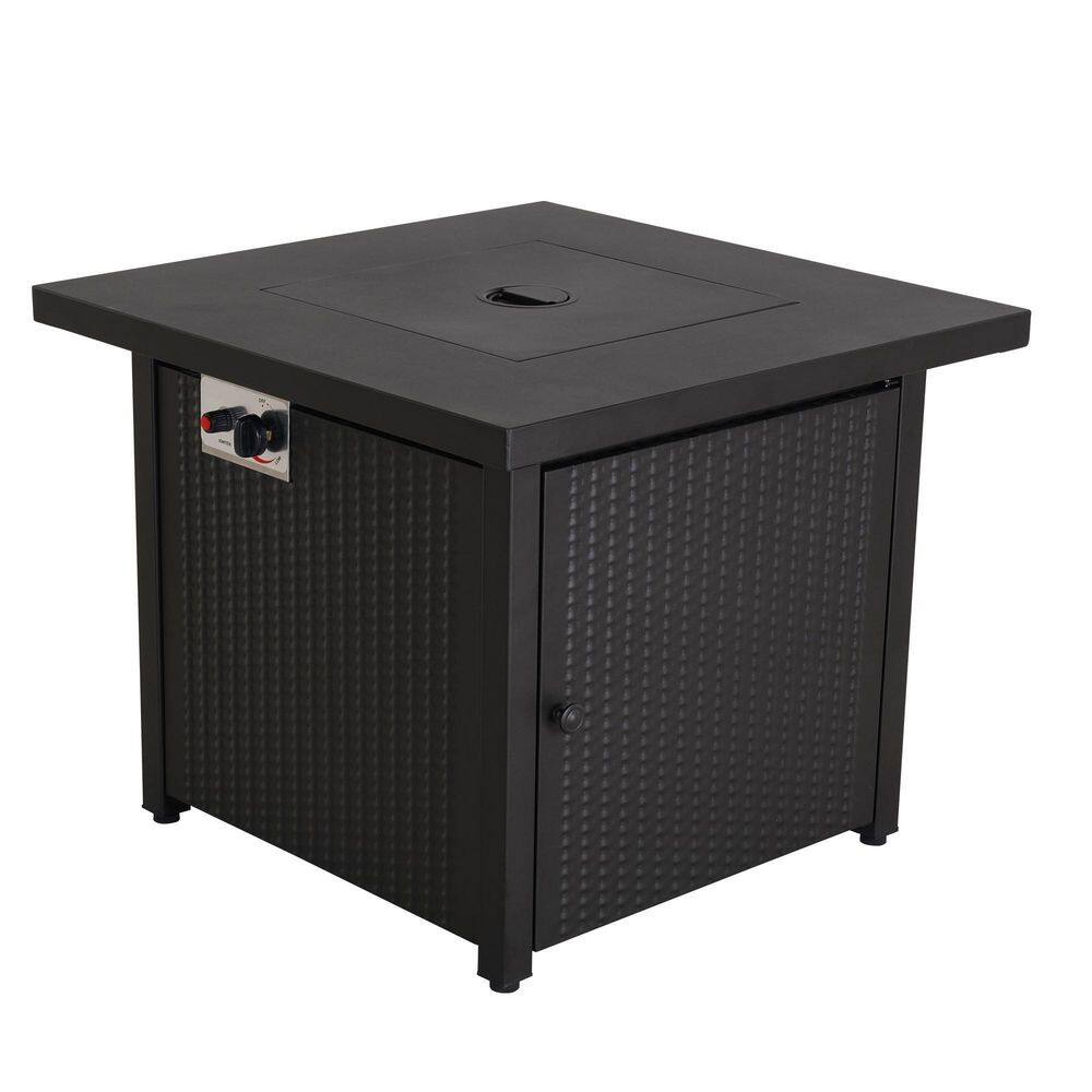 30 in. Iron Square Fire Pit Table with Table Lid ZY-50