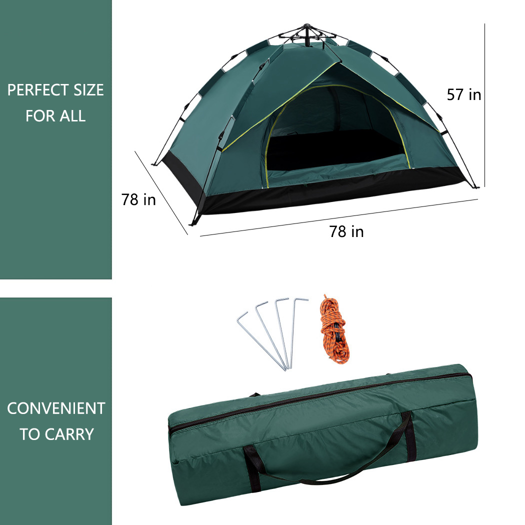 Dailiwei Camping Tents 4people Family Backpacking Tent Double Layer Outdoor Instant Set Up Pop Up Tent