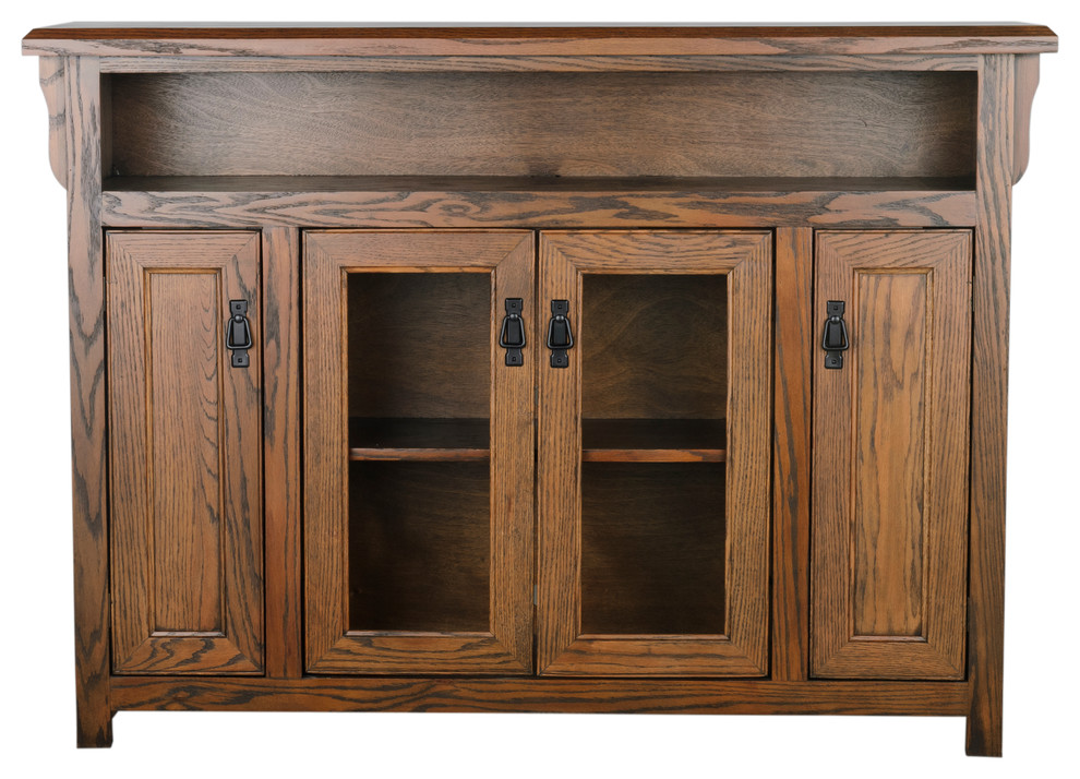 59 quotWide Mission Tall Entertainment Console   Farmhouse   Entertainment Centers And Tv Stands   by Eagle Furniture  Houzz