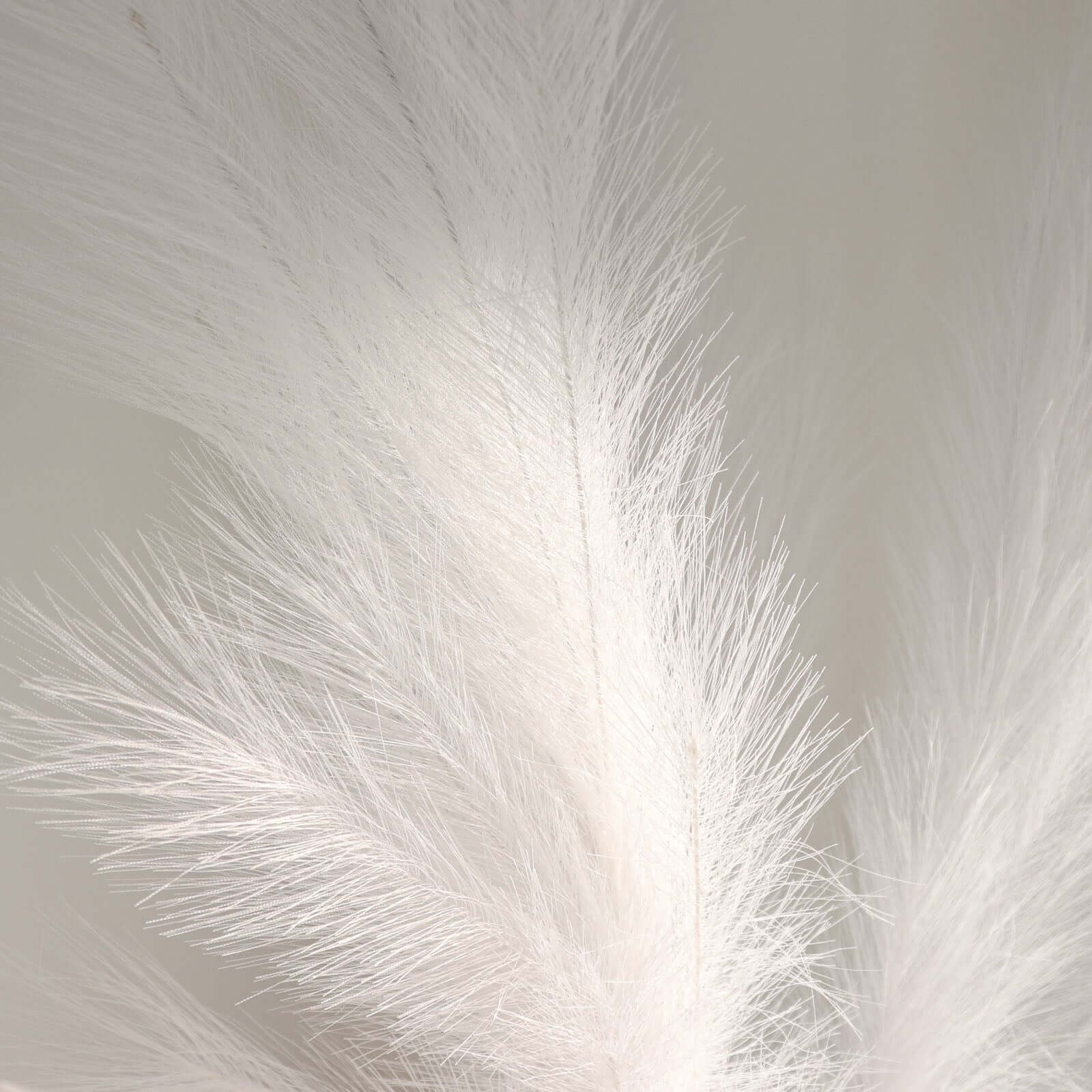 3 Stems White Artificial Pampas Grass Plant Sprays, Faux Branches Vase Flower Arrangement 44