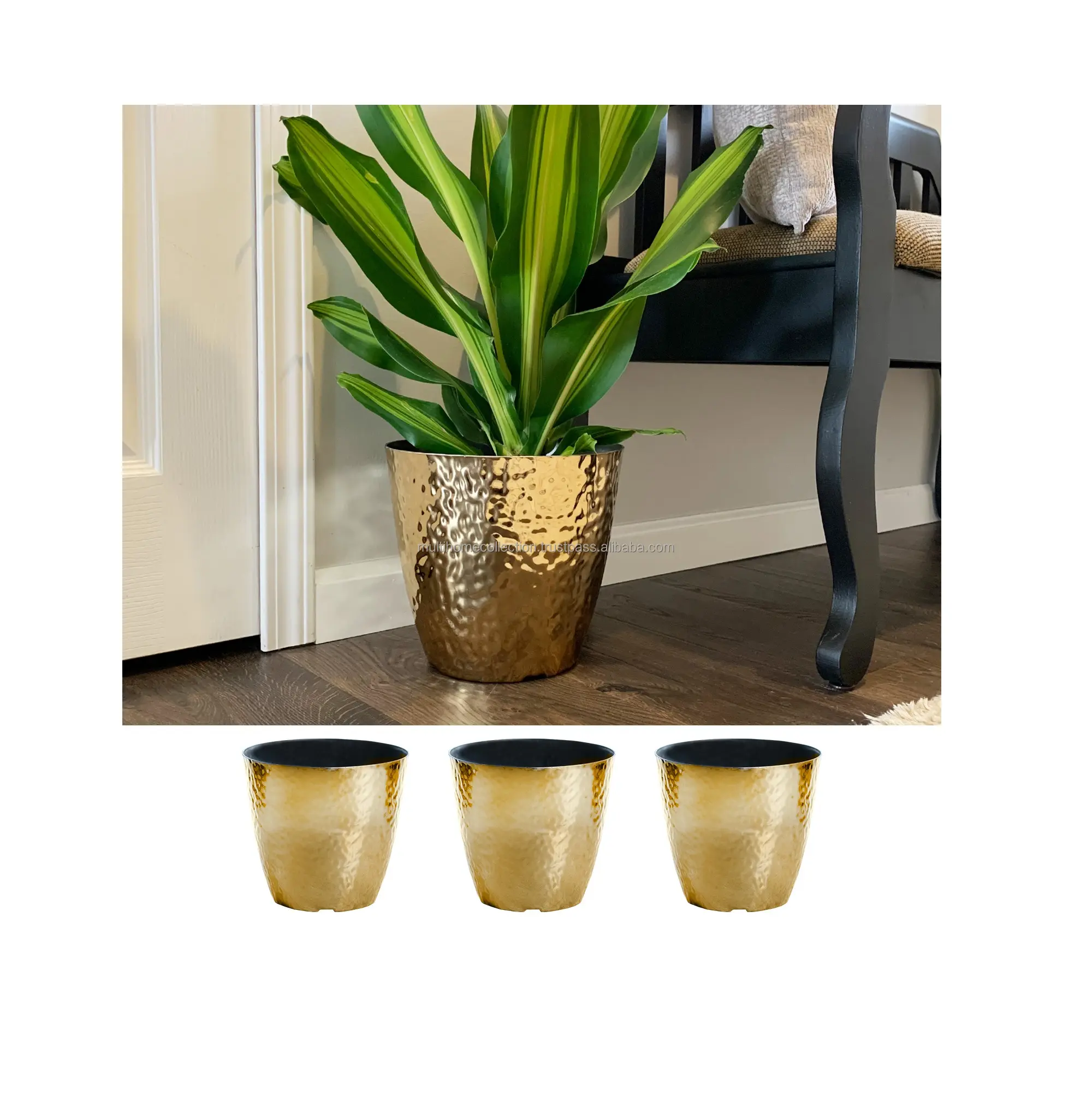 Eco Friendly Home Deco Planters Plant Stand Wholesale Supply American Style metal luxurious Planter Flower Pot With logo