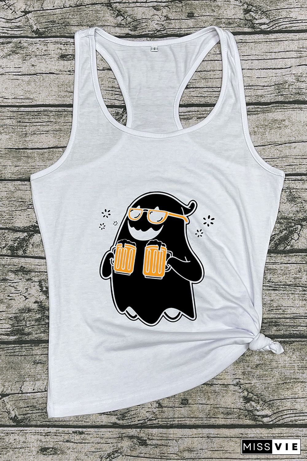 Drinking Ghost Halloween Sleeveless Tank Top Wholesale