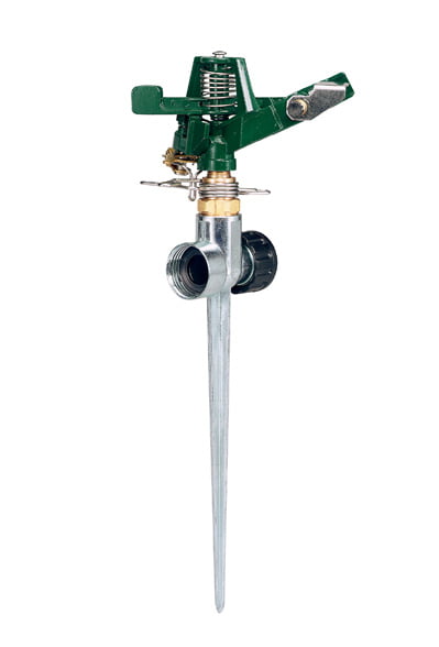 Orbit Metal Impact Water Sprinkler Head on Spike Base， Watering Sprinklers 91633