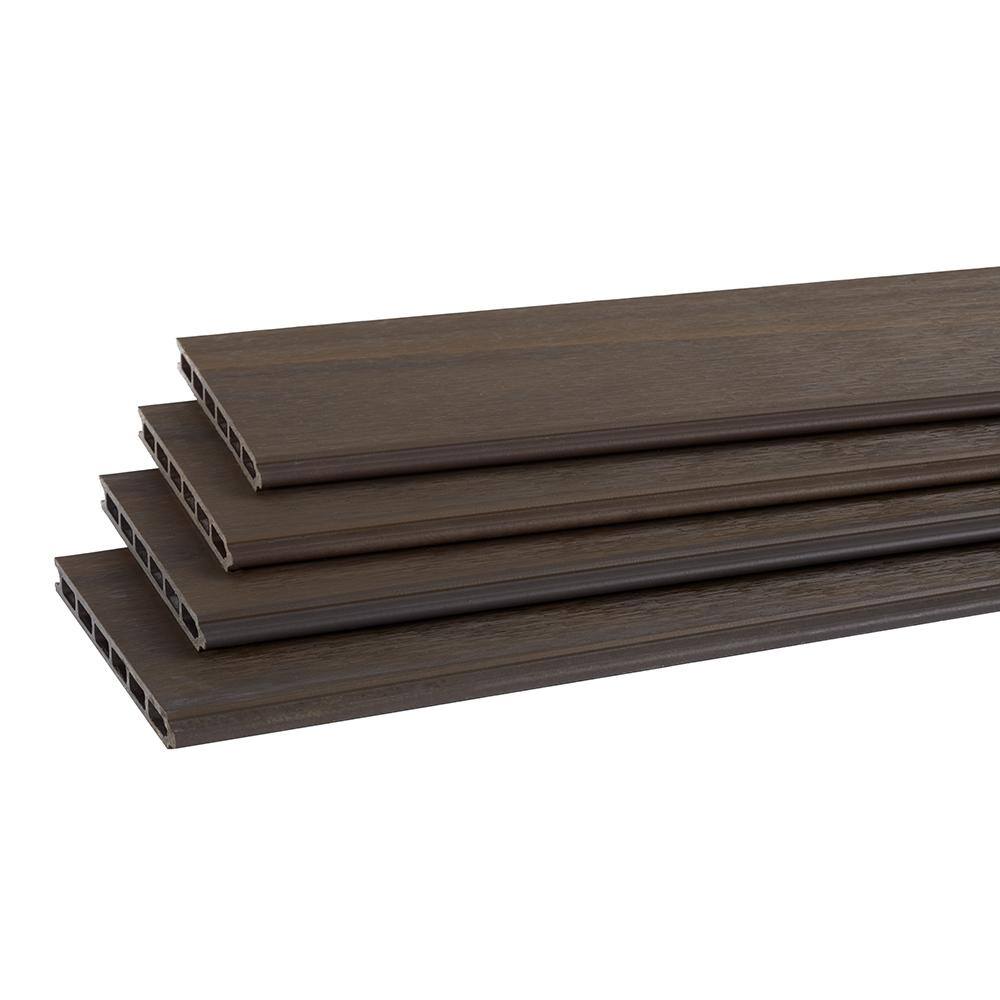 FORTRESS Evolver .71 ft. x 6 ft. Brown Capped Composite Boards for Fence Panel (4-Pack) 34921