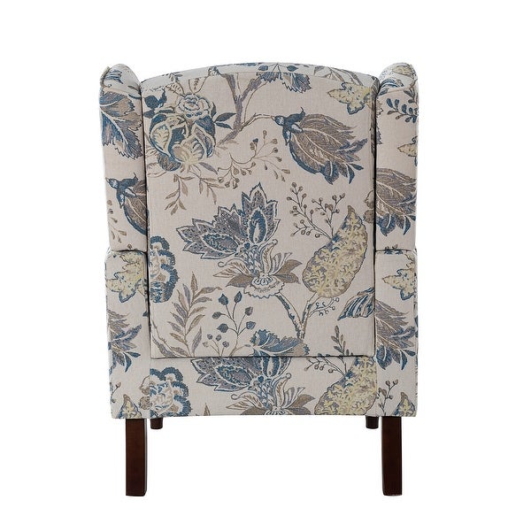 Epimethis Traditional Fabric Accent Armchair with Turned Legs Set of 2 by HULALA HOME