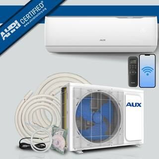 AUX 12000 BTU Ductless Mini Split Air Conditioner with WIFI Heat Pump 17 SEER 115-Volt 1 Ton 12 ft. Line Set Wall Mount ASW-H12U3JIR1D1-US-C