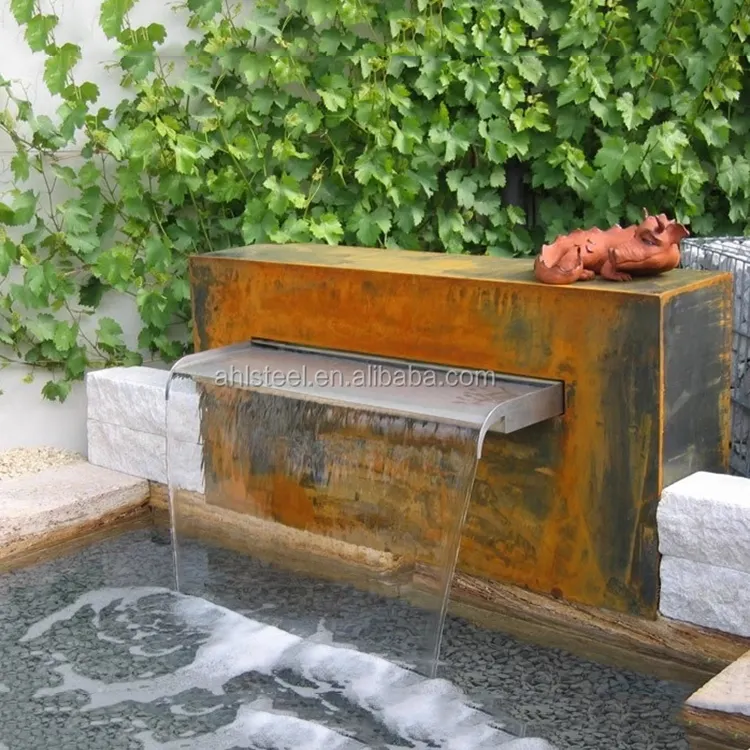 110cm CORTEN steel water bowl decorative garden fountain/waterfall