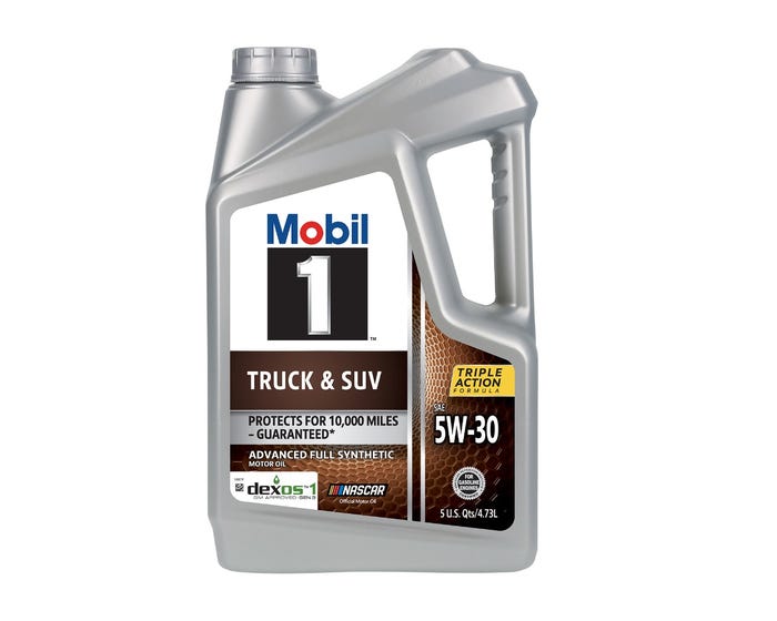 Mobil 1 Truck  SUV Advanced Full Synthetic Motor Oil， 5W-30， 5 Quart - 124596