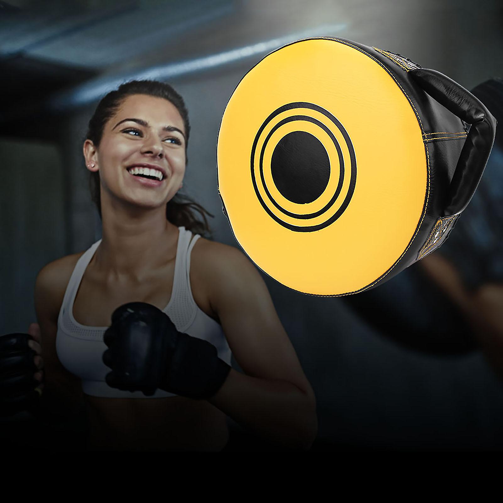 Taekwondo Focus Strength Training Shield Kick Boxing Round Pad Target Sanda Practicing Equipmentyellow