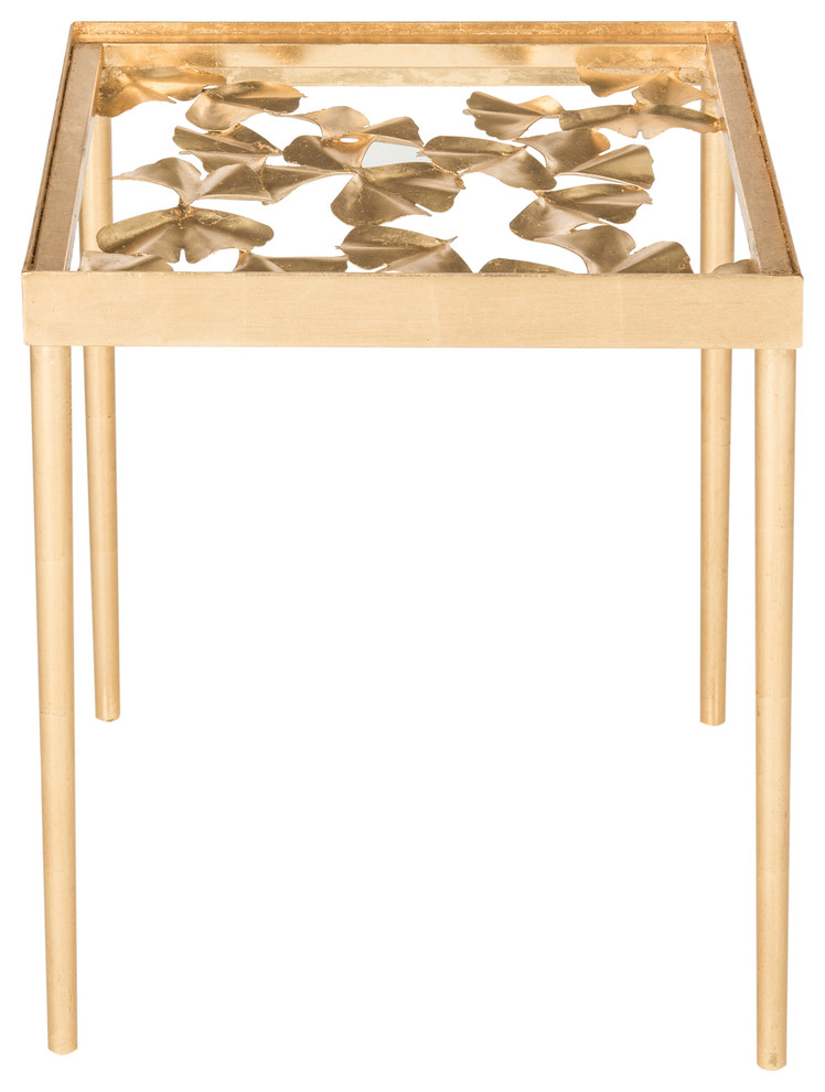 Safavieh Otto Ginko Leaf Side Table   Contemporary   Side Tables And End Tables   by BisonOffice  Houzz