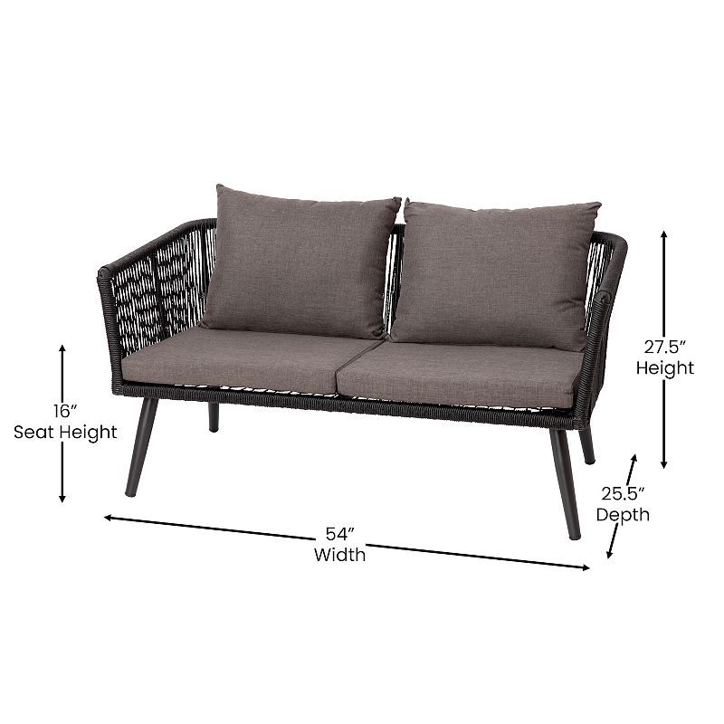 Flash Furniture Kierra All-Weather Patio Conversation 4-piece Set