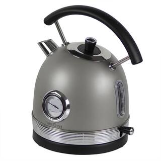 West Bend Retro-Style Electric Kettle 1.7 Liter Capacity 1500 W In Gray KTWBRTGR13