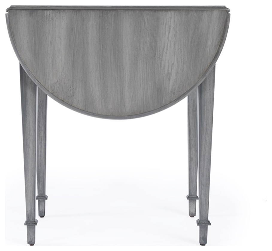 Home Square Powder Wood Pembroke Table in Gray   Set of 2   Farmhouse   Side Tables And End Tables   by Homesquare  Houzz