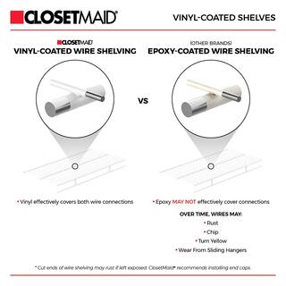 ClosetMaid SuperSlide 72 in. W x 16 in. D White Ventilated Wire Shelf 4735