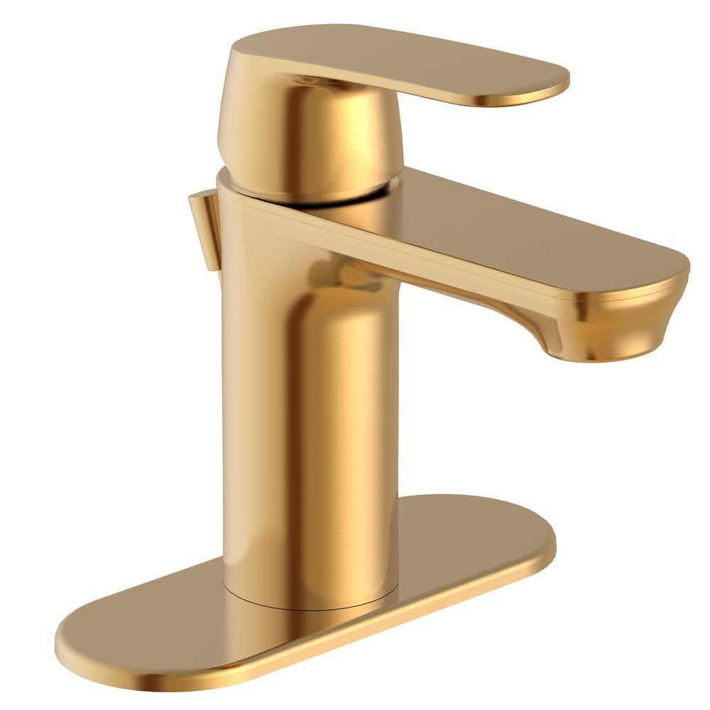 Glacier Bay Foxton Single-Handle Single-Hole Bathroom Faucet in Brushed Bronze HDQFS6A0235CZ